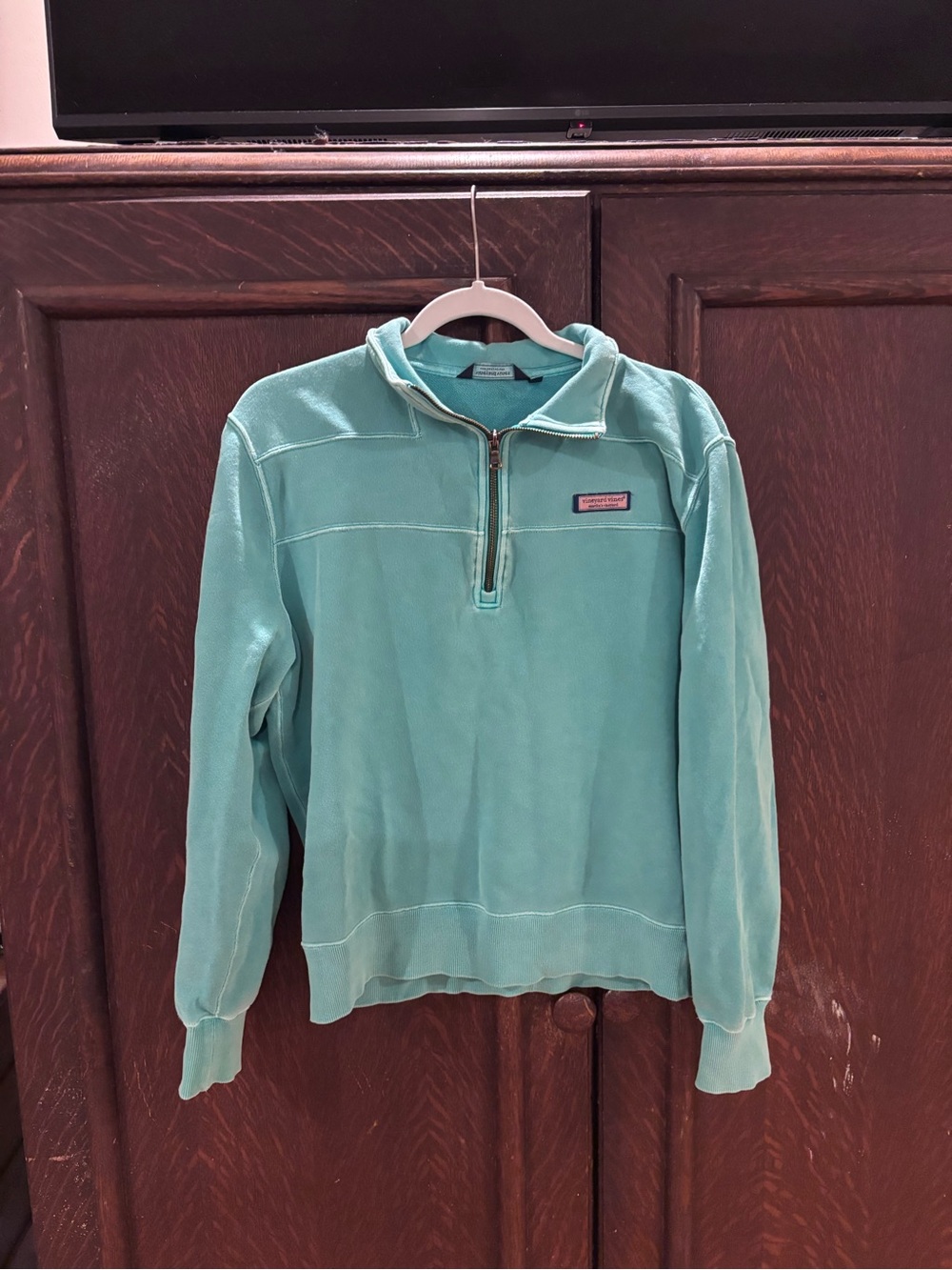 Vineyard Vines Women's Mint Green Quarter-Zip Pullover